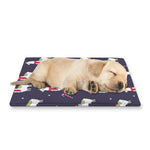 Xmas Llama Pattern Print Pet Cooling Mat Cover