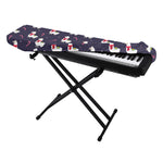 Xmas Llama Pattern Print Piano Keyboard Cover
