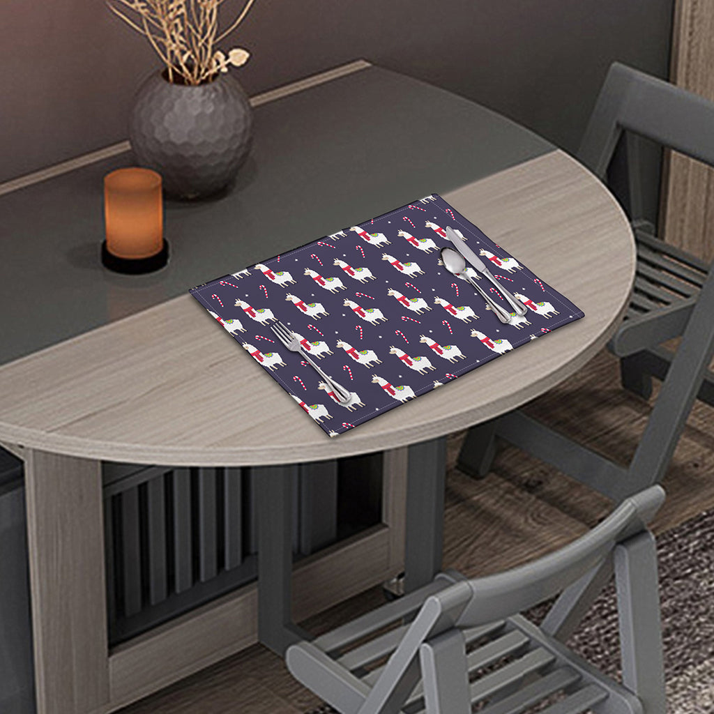 Xmas Llama Pattern Print Placemat
