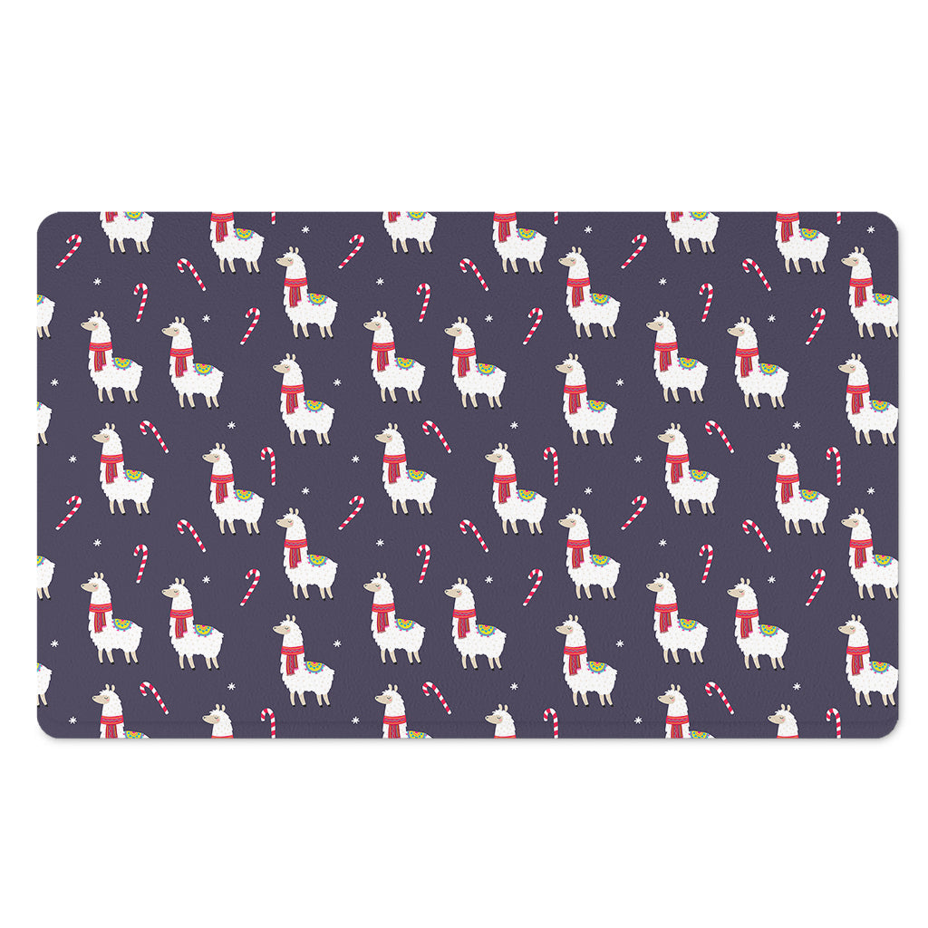 Xmas Llama Pattern Print Polyester Doormat
