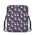 Xmas Llama Pattern Print Rectangular Crossbody Bag