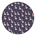 Xmas Llama Pattern Print Round Floor Mat