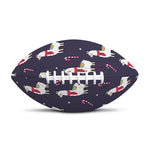 Xmas Llama Pattern Print Rugby Ball
