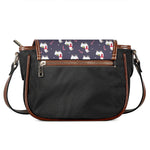 Xmas Llama Pattern Print Saddle Bag