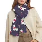 Xmas Llama Pattern Print Scarf