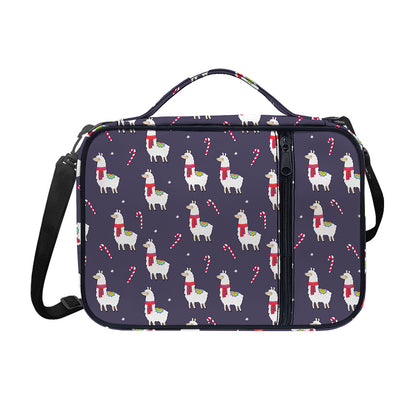 Xmas Llama Pattern Print Shoulder Strap Bible Bag