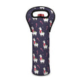 Xmas Llama Pattern Print Single Neoprene Wine Tote