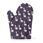 Xmas Llama Pattern Print Single Oven Mitt