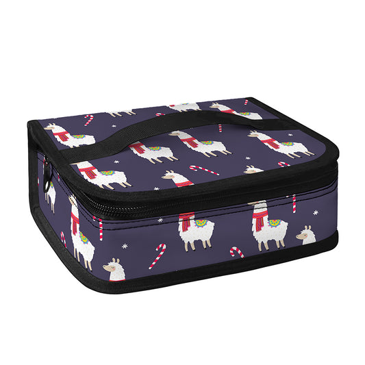 Xmas Llama Pattern Print Small Lunch Bag