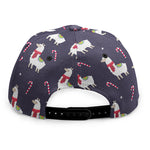 Xmas Llama Pattern Print Snapback Cap