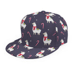 Xmas Llama Pattern Print Snapback Cap
