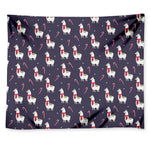 Xmas Llama Pattern Print Tapestry