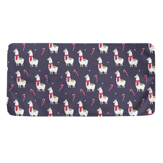 Xmas Llama Pattern Print Towel