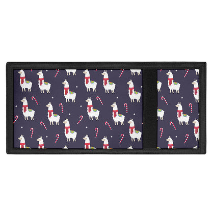 Xmas Llama Pattern Print Trifold Wallet