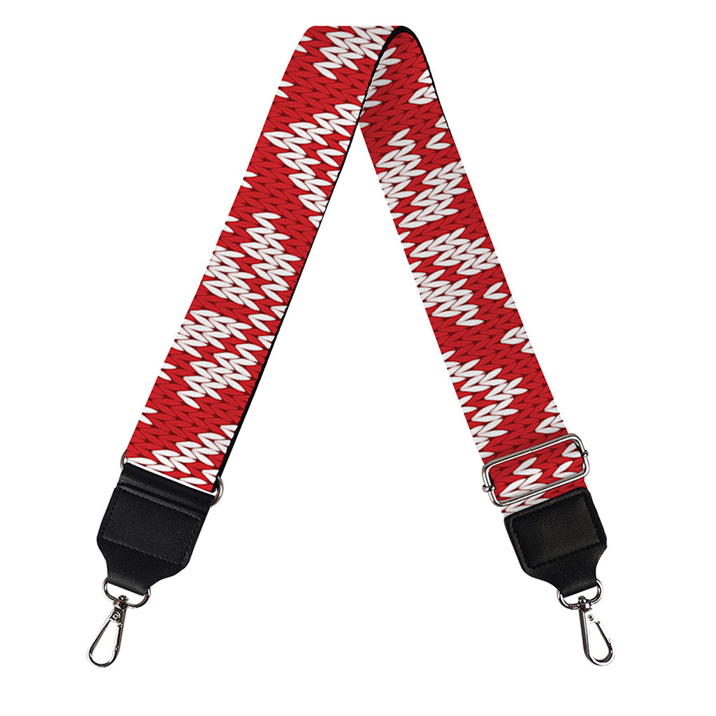 Xmas Nordic Knitted Pattern Print Bag Strap