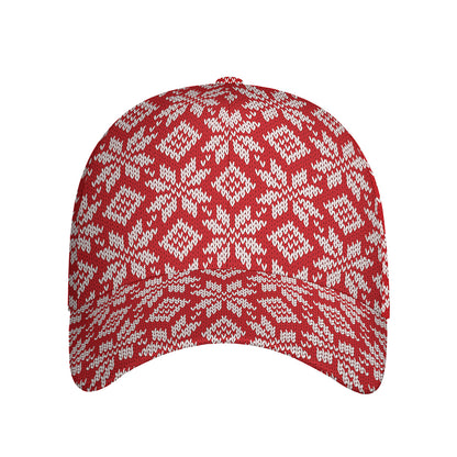 Xmas Nordic Knitted Pattern Print Baseball Cap