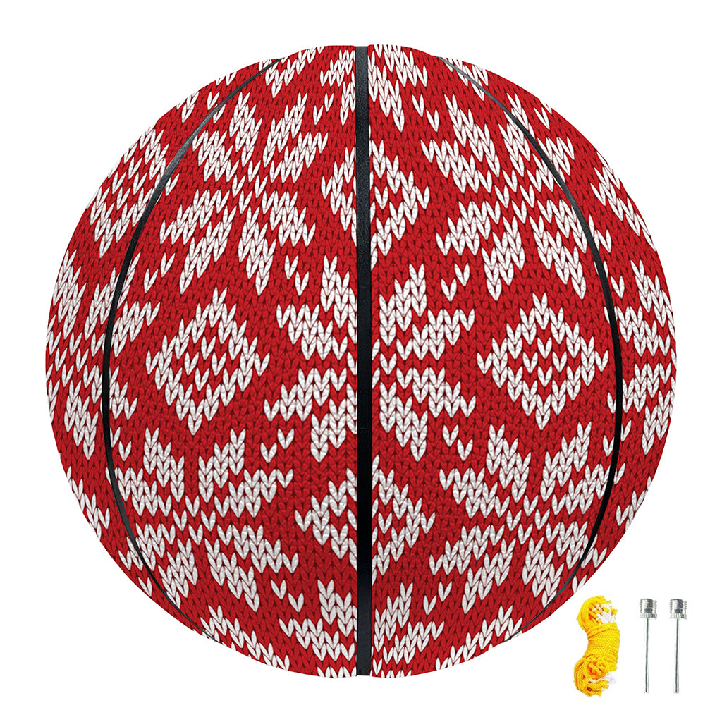 Xmas Nordic Knitted Pattern Print Basketball