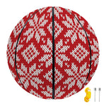 Xmas Nordic Knitted Pattern Print Basketball