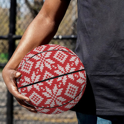 Xmas Nordic Knitted Pattern Print Basketball
