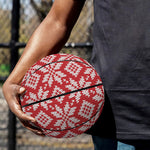 Xmas Nordic Knitted Pattern Print Basketball