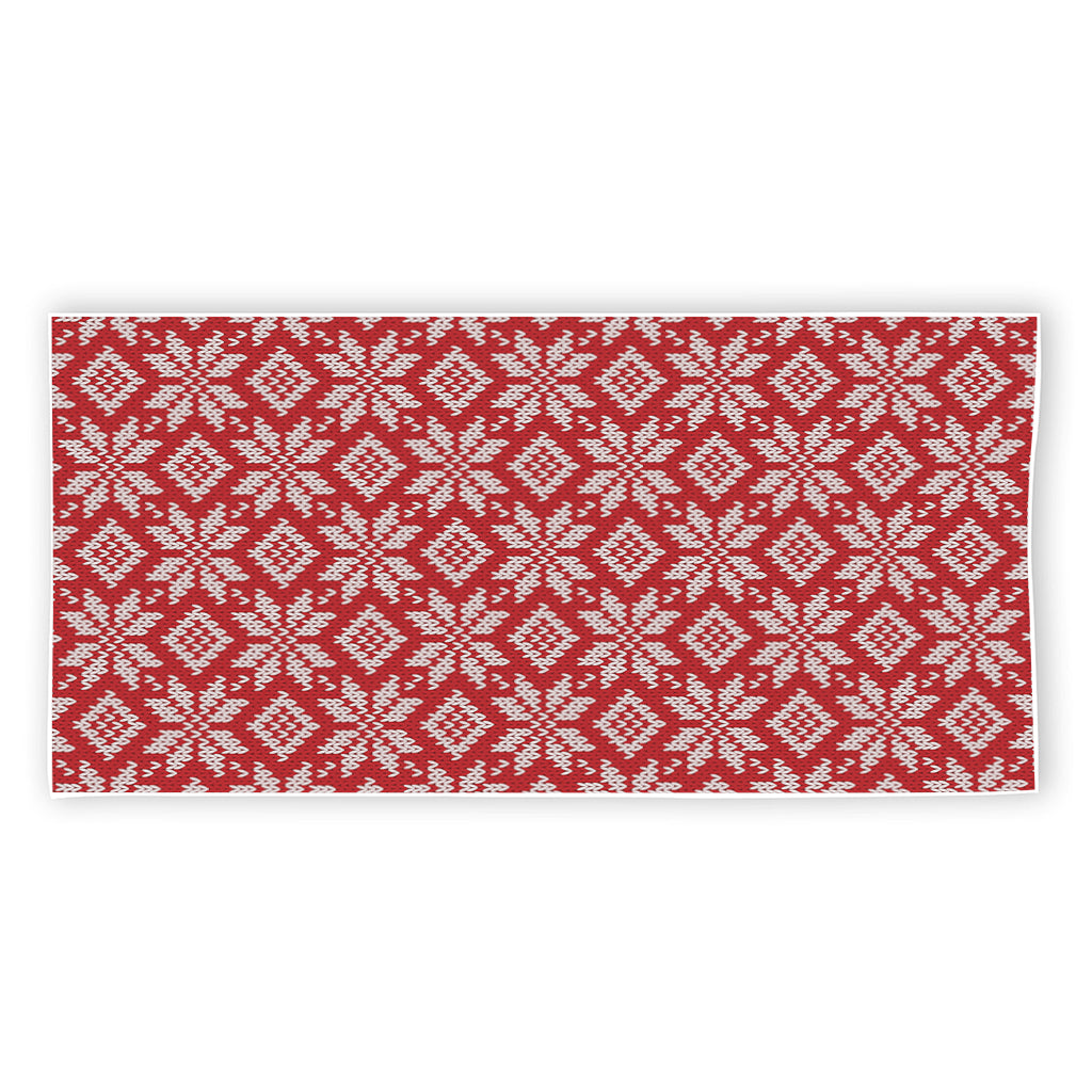 Xmas Nordic Knitted Pattern Print Beach Towel