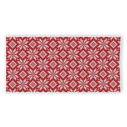Xmas Nordic Knitted Pattern Print Beach Towel