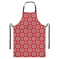 Xmas Nordic Knitted Pattern Print Bib Apron With Pocket
