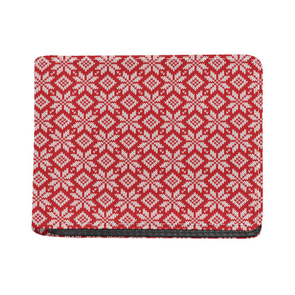 Xmas Nordic Knitted Pattern Print Bifold Wallet