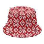 Xmas Nordic Knitted Pattern Print Bucket Hat
