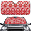 Xmas Nordic Knitted Pattern Print Car Windshield Sun Shade