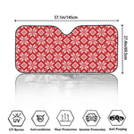 Xmas Nordic Knitted Pattern Print Car Windshield Sun Shade