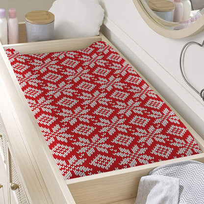 Xmas Nordic Knitted Pattern Print Changing Pad Cover
