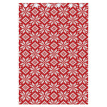 Xmas Nordic Knitted Pattern Print Curtain