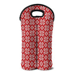 Xmas Nordic Knitted Pattern Print Double Neoprene Wine Tote