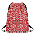 Xmas Nordic Knitted Pattern Print Drawstring Backpack