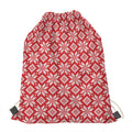 Xmas Nordic Knitted Pattern Print Drawstring Bag