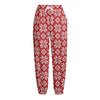 Xmas Nordic Knitted Pattern Print Fleece Lined Knit Pants