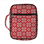 Xmas Nordic Knitted Pattern Print Front Pocket Bible Bag