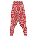 Xmas Nordic Knitted Pattern Print Hammer Pants