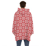 Xmas Nordic Knitted Pattern Print Hoodie Blanket