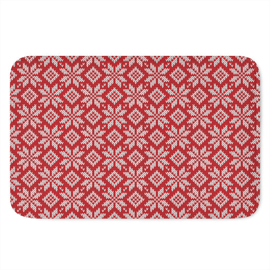 Xmas Nordic Knitted Pattern Print Indoor Door Mat