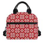 Xmas Nordic Knitted Pattern Print Insulated Lunch Bag