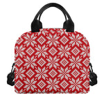 Xmas Nordic Knitted Pattern Print Insulated Lunch Bag