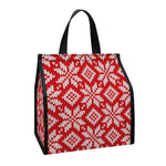 Xmas Nordic Knitted Pattern Print Insulated Lunch Tote