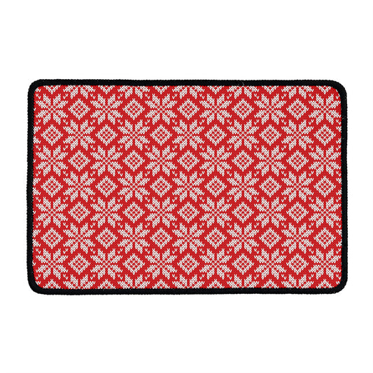 Xmas Nordic Knitted Pattern Print Kitchen Mat