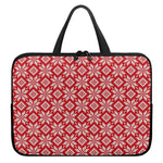 Xmas Nordic Knitted Pattern Print Laptop Sleeve With Handle
