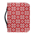 Xmas Nordic Knitted Pattern Print Leather Bible Cover