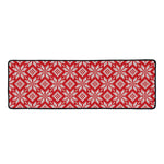 Xmas Nordic Knitted Pattern Print Long Kitchen Mat