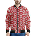 Xmas Nordic Knitted Pattern Print Men's Bomber Jacket