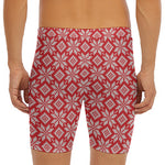 Xmas Nordic Knitted Pattern Print Men's Long Boxer Briefs